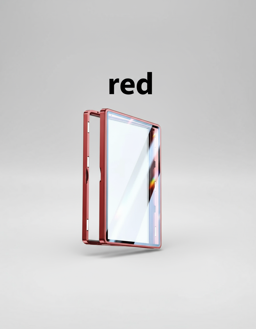Protecteur rouge fond gris